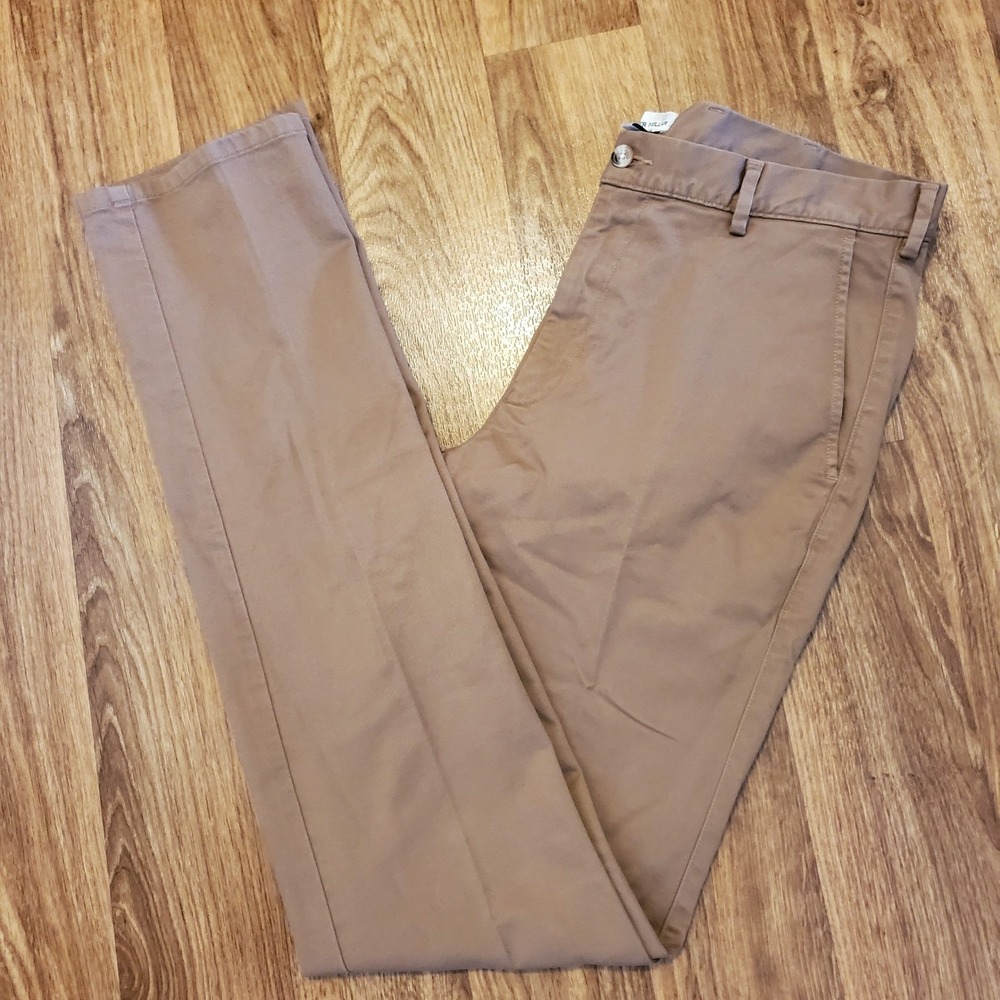 Peter Millar Pants Mens 33 Tan Khaki Pima Cotton Stretch Flat Front Golf